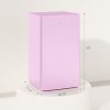 3.2 Cu.Ft Mini Fridge with Freezer, Single Door Compact Refrigerator with Adjustable Thermostat, Reversible Door, Pink