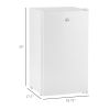 Mini Fridge with Freezer, 3.2Cu.Ft Compact Refrigerator with Adjustable Shelf, Mechanical Thermostat and Reversible Door for Bedroom, Dorm, White