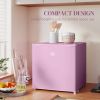 1.1 Cu.Ft Countertop Mini Freezer, Compact Upright Freezer with Removable Shelves, Pink