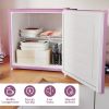 1.1 Cu.Ft Countertop Mini Freezer, Compact Upright Freezer with Removable Shelves, Pink