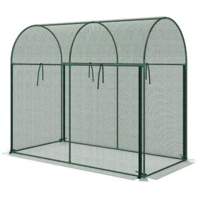 Crop Cage, 6' x 3' x 5' Large Plant Protection Tent with Zippered Door, Outdoor Garden Cage, Green