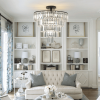 Large Black Crystal Chandelier, Contemporary Style Chandelier