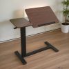 Folding Walnut/Black Multipurpose Mobile Desk Tilting Adjustable
