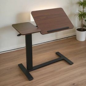 Folding Walnut/Black Multipurpose Mobile Desk Tilting Adjustable