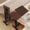 Folding Walnut/Black Multipurpose Mobile Desk Tilting Adjustable