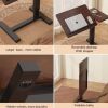 Folding Walnut/Black Multipurpose Mobile Desk Tilting Adjustable
