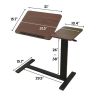 Folding Walnut/Black Multipurpose Mobile Desk Tilting Adjustable