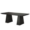 Modern Home Office Computer Desk Workstation in Black Wood Finish