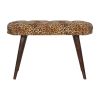 Leopard Print Deep Button Bench