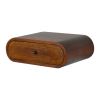 Wall Mounted Round Chestnut nightstand