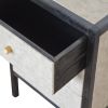 Faux Leather Nightstand