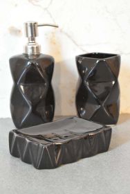 Sindri Black Bathroom Set of 3