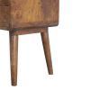 Curved Chestnut nightstand