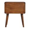 Curved Chestnut nightstand