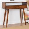 Curved Chestnut nightstand
