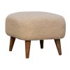 Boucle Cream Square Footstool