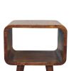 Mini Chestnut Curved Open nightstand