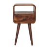 Mini Chestnut Curve Open nightstand