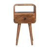 Mini Oakish Curve Open nightstand