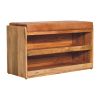 Buffalo Hide Oak-ish Shoe Storage Bench