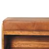 Buffalo Hide Oak-ish Shoe Storage Bench