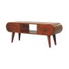 Chestnut Circular TV Unit