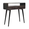 Curved Ash Black Console Table