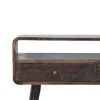Curved Ash Black Console Table