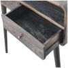 Curved Ash Black Console Table
