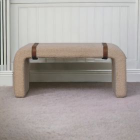 Boucle Leather Strap Bench