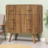 Curved Chestnut nightstand