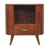 T-bar Cortez Chestnut Open Slot Cabinet