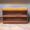 Buffalo Hide Pull out Honey Caramel Shoe Storage Bench