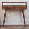 Curved Honey Caramel Console Table