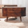 Curved California Walnut Blanket Box