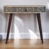 Honey Caramel Edessa Bone Inlay Console Table
