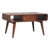 Curved Honey Caramel Coffee Table