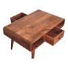 Curved Honey Caramel Coffee Table