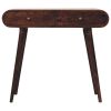 California Walnut Curved Edge Console Table