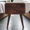 Curved California Walnut Bedside