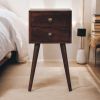 Mini 2 DrawerCalifornia Walnut Bedside