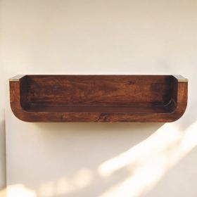 Indira California Walnut Floating Console Table