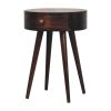 Nordic California Walnut Circular Shaped Bedside