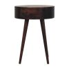 Nordic California Walnut Circular Shaped Bedside
