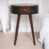 Nordic California Walnut Circular Shaped Bedside