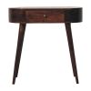 California Walnut Rounded Small Console Table