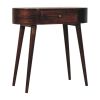 California Walnut Rounded Small Console Table