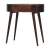 California Walnut Rounded Small Console Table