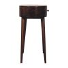 California Walnut Rounded Small Console Table