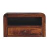 Chunky Chestnut 1 Drawer Wall Mounted Nightstand